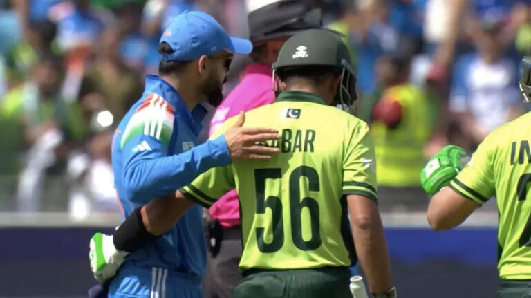 Virat, Babar share a heartwarming moment ahead of IND vs PAK clash