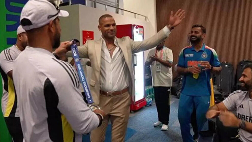 Watch: Dhawan presents best fielder award, and it's not Virat Kohli