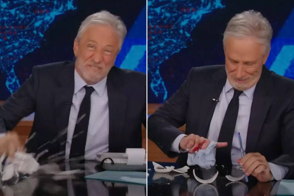 Jon Stewart’s ‘bloody’ rant: Comedian smashes mug, cuts hand while slamming Biden and Musk’s DOGE