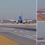 Watch: Southwest plane pulls up just in time as another jet crosses Chicago runway