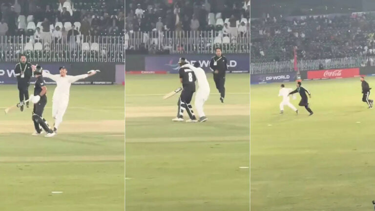 Pitch invader, who hugged Rachin, arrested and banned in Pakistan