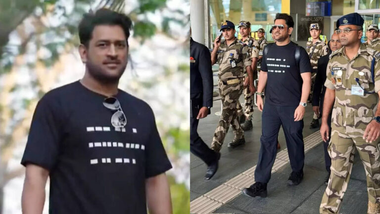 MS Dhoni’s Morse code t-shirt fuels speculation