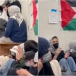 Watch: Anti-Israel protesters take control over Barnard academic building, assault college employee