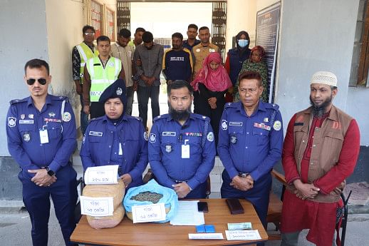 5 held with yaba pills, hemp in Pirojpur