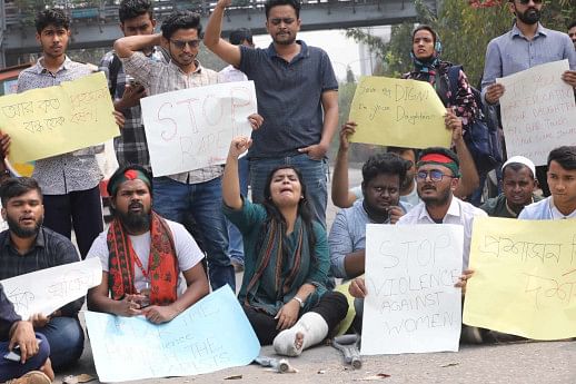 Protest on Mirpur Road demanding death for rapists