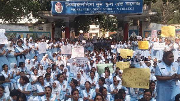 Viqarunnisa students demand justice for rape victims