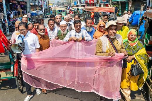 Mosquito menace sparks symbolic protest in Khulna