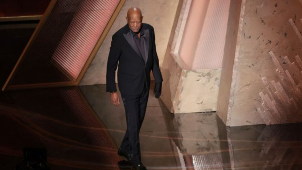 Why Morgan Freeman wore a black glove at the Oscars